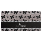 Custom name silver glitter butterflies