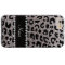 Custom name silver glitter cheetah print