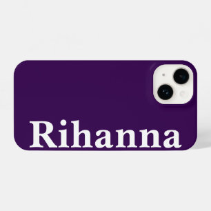 Custom Name Simple Minimal Plain Purple Colour  iPhone 14 Case