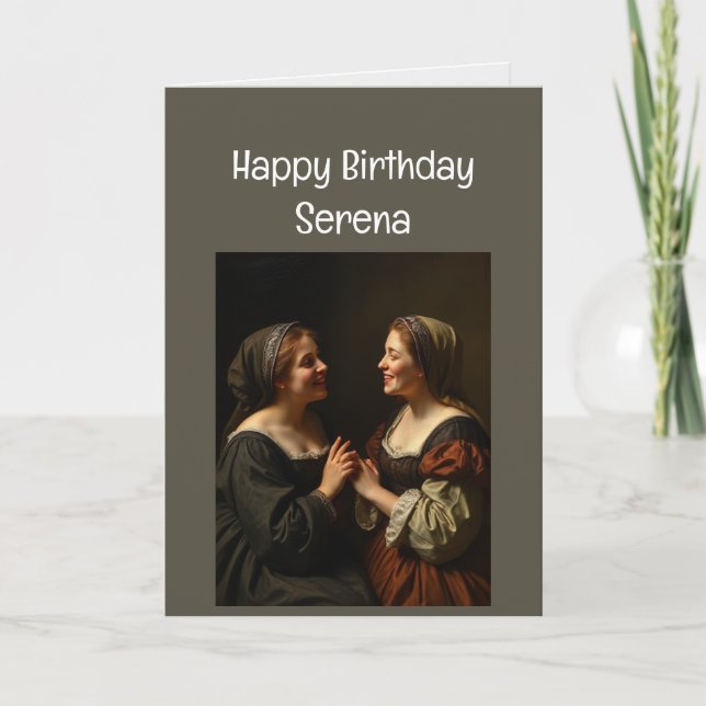 Custom Name Sister Birthday Love Card (Front)