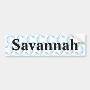 Custom Name Sky Blue Pinwheels Bumper Sticker
