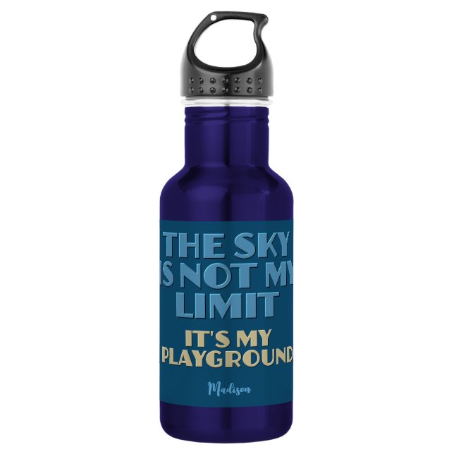 Custom Name Sky Quote 532 Ml Water Bottle (Front)