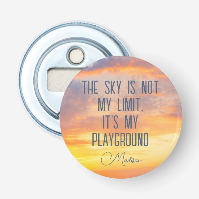 Custom Name Sky Quote Bottle Opener (Front)