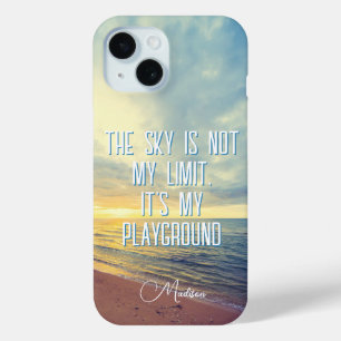 Custom Name Sky Quote iPhone 15 Case