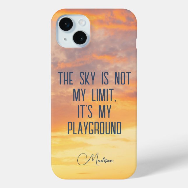 Custom Name Sky Quote Case-Mate iPhone Case (Back)