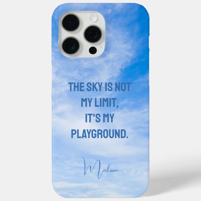Custom Name Sky Quote Case-Mate iPhone Case (Back)