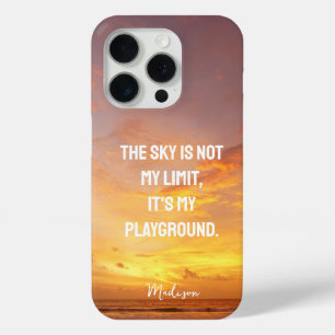 Custom Name Sky Quote iPhone 15 Pro Case