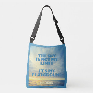 Custom Name Sky Quote Crossbody Bag
