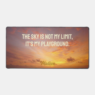 Custom Name Sky Quote Desk Mat