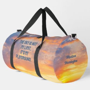 Custom Name Sky Quote Duffle Bag