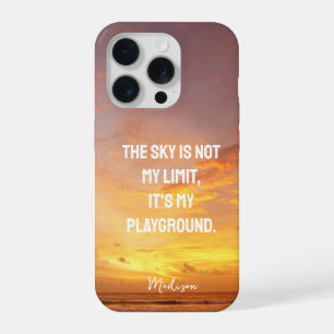 Custom Name Sky Quote iPhone 15 Pro Case