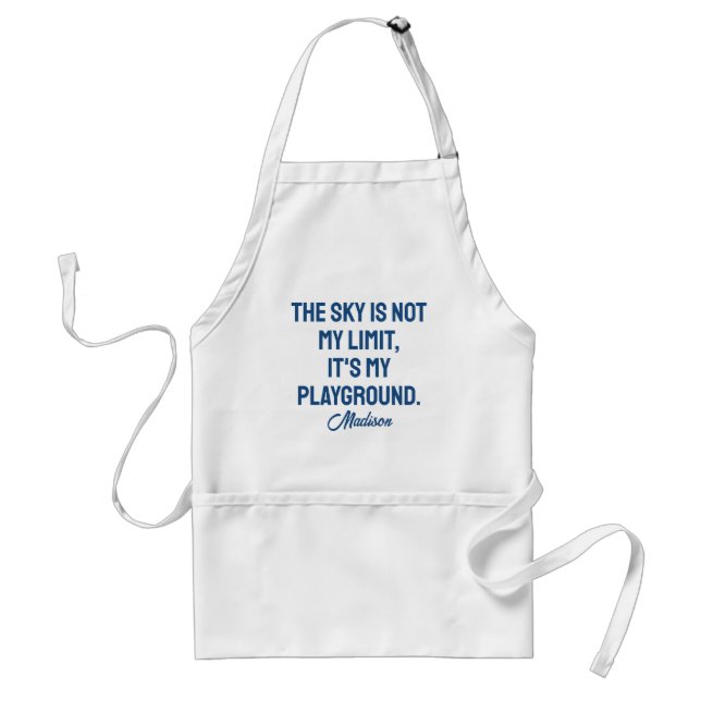 Custom Name Sky Quote Standard Apron (Front)