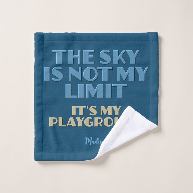Custom Name Sky Quote Wash Cloth (Wash Cloth)