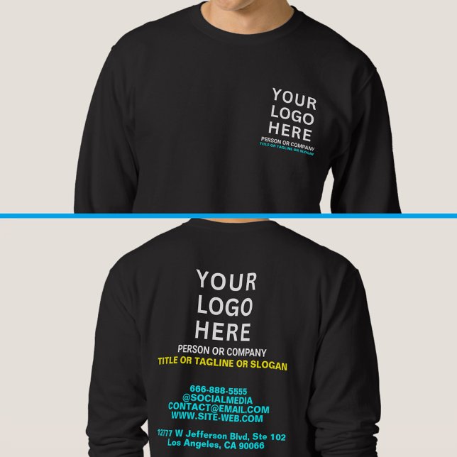Custom Name & Slogan & Logo | Front and Back Sweatshirt (Custom Company Logo And Slogan With Promotional Hoodie)