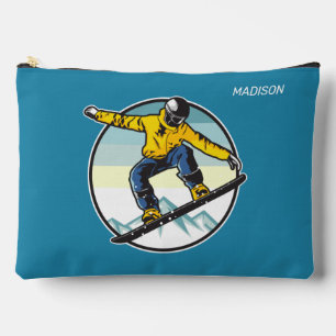 Custom Name SNOWBOARDER Accessory Pouch