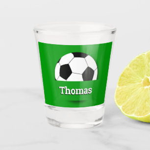 Custom Name Soccer ball, football fan party /sport Shot Glass