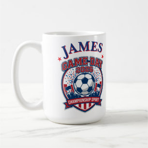 Custom Name Soccer Fan Mug Personalised Game Day
