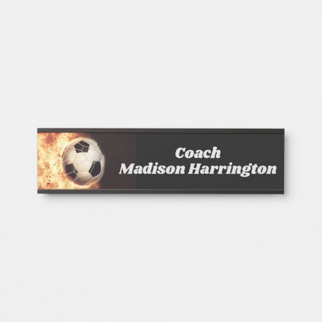 Custom name Soccer Goal Door Sign (Front)
