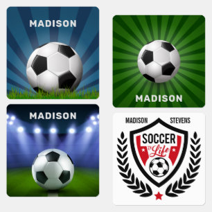 Custom name Soccer labels