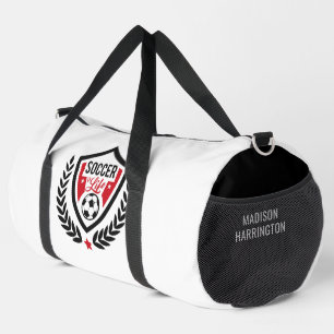 Custom name Soccer Logo Duffle Bag