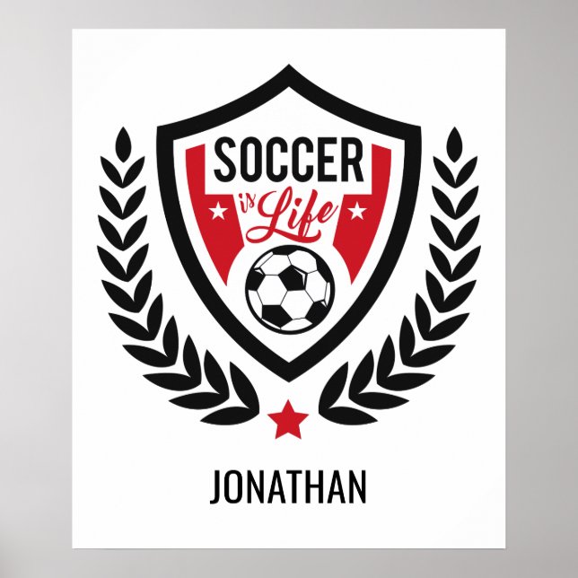 Custom name Soccer Logo poster (Front)