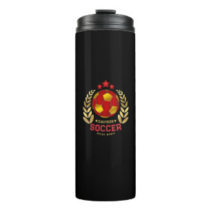 Custom Name Soccer Logo Thermal Tumbler