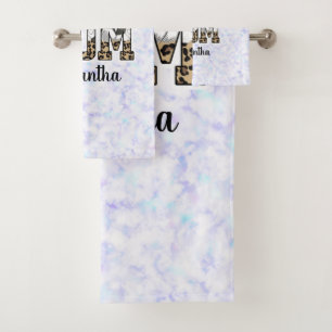 Custom Name Soccer Mom   Mother's Day Bath Towel Set