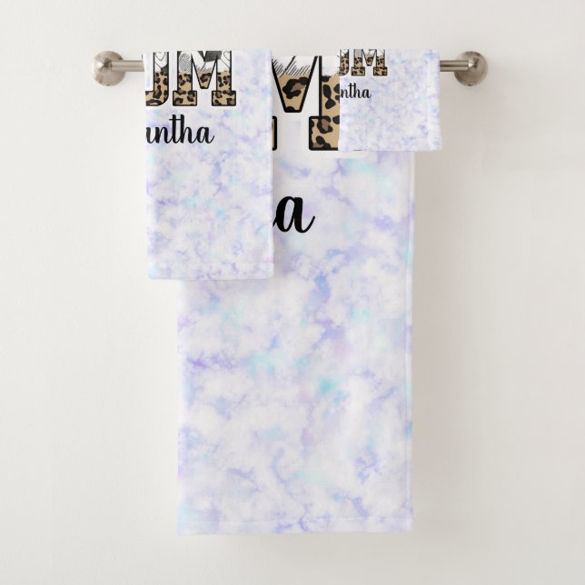 Custom Name Soccer Mum | Mother's Day Bath Towel Set (Insitu)