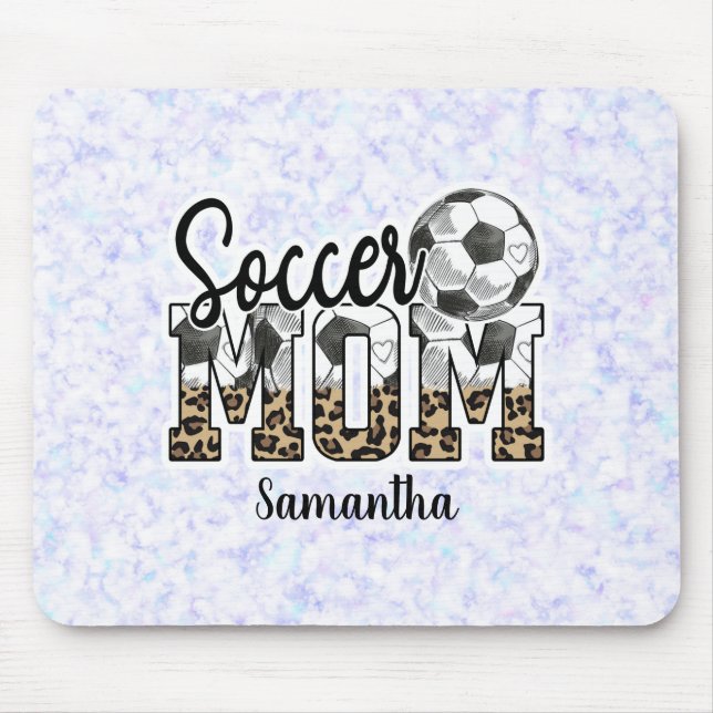 Custom Name Soccer Mum | Mother's Day Mouse Pad (Front)