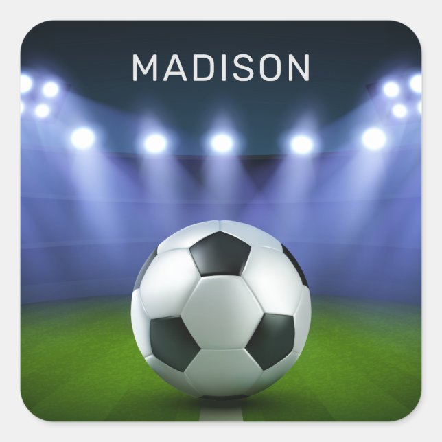 Custom name Soccer Stadium stickers (Front)