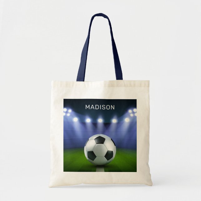 Custom name Soccer Stadium tote bags (Front)
