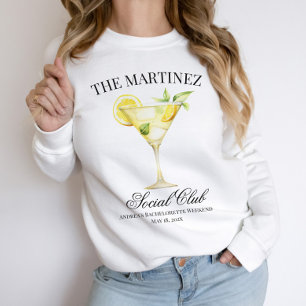 Custom Name Social Club Lemon Cocktail Wedding Sweatshirt