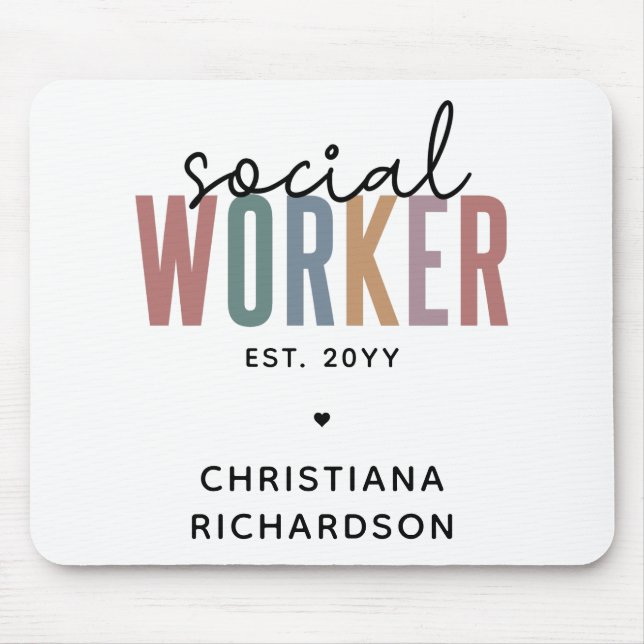 Custom Name Social Worker graduation Gifts Mouse Pad (Front)