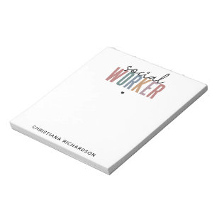 Custom Name Social Worker graduation Gifts Notepad