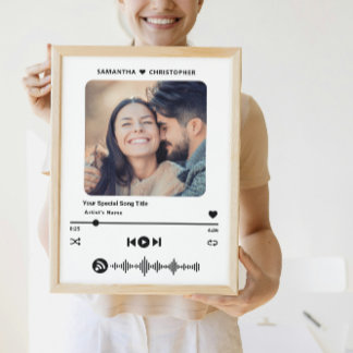 Custom Name Special Song Music Player Style Photo Poster