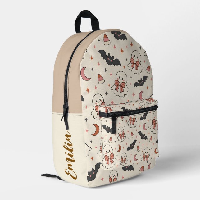 Custom Name Spooky School Bag (Back Corner Left)