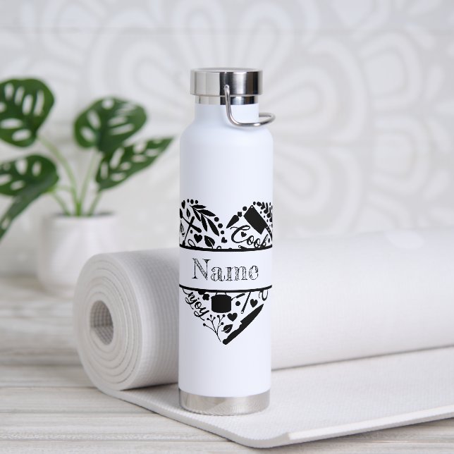 Custom Name Sports Water Bottle (Yoga)
