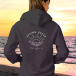 Custom Name Spring Break Summer Girlfriend Trip  Hoodie<br><div class="desc">Embrace the chic minimalism of spring break with this personalised hoodie celebrating your girl squad's getaway! Ditch the touristy slogans and flaunt your squad's sophisticated spirit with a sleek, modern logo featuring your chosen destination and custom name on the front. Every glance whispers, "Spring break done right. Personalise with your...</div>