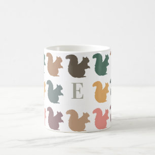 Custom Name Squirrel Drinkware Retro Nature Gift Coffee Mug