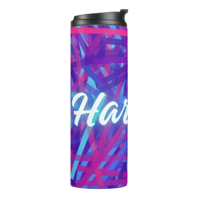 Custom Name Sticker – Harrison – Personalized Labe Thermal Tumbler (Rotated Left)