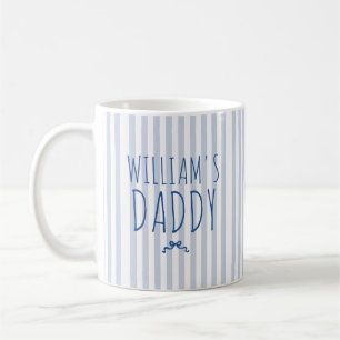 Custom Name Stripes Pattern With Bow Coffee Mug
