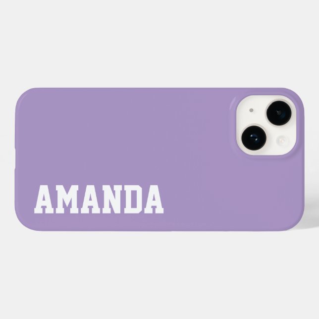 Custom Name Stylish Modern Elegant levender colour Case-Mate iPhone Case (Back (Horizontal))