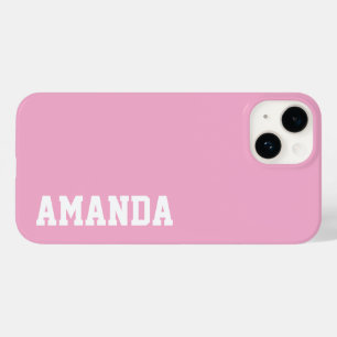Custom Name Stylish Modern Elegant Pink colour Case-Mate iPhone 14 Case