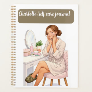Custom name stylish Self care journal  Planner