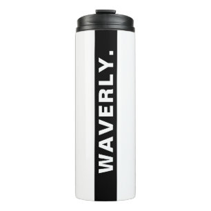 Custom Name Stylish White Thermal Tumbler Drinkwar