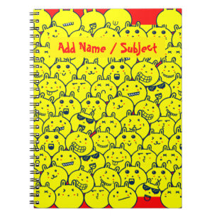 Custom Name/Subject Funny Cute Cartoon Cats Kids Notebook