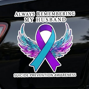 Custom Name Suicide Awareness Memorial Angel Wing