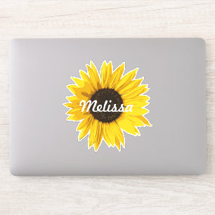 Custom Name Sunflower Laptop