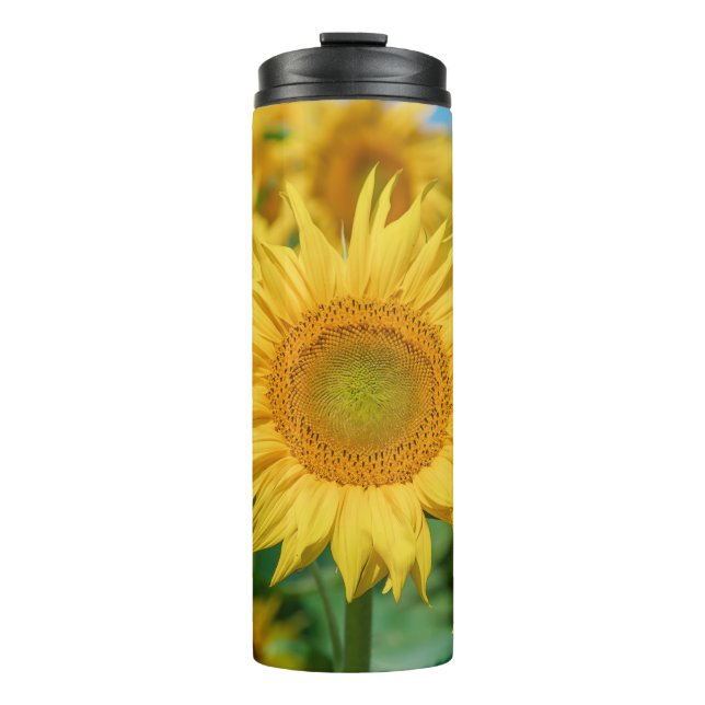 Custom name Sunflower Thermal Tumbler (Front)