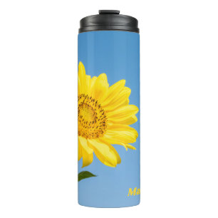 Custom name Sunflower Thermal Tumbler
